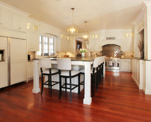 spacious kitchen in MA custom home