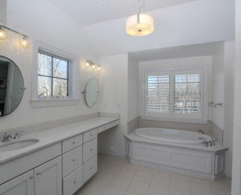 master bath in custom home MA